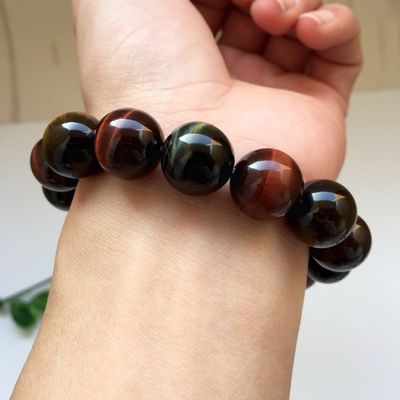Natürliche Tiger-Auge-Stein-Armband Farbiges exotisches Modeaccessoire für Männer und Frauen-Liebhaber