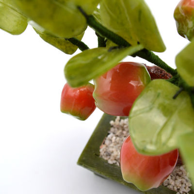 Gravurtechnik beliebte chinesische handgefertigte Kristallbäume Kristall Apfelbaum Jade Blumen Baum