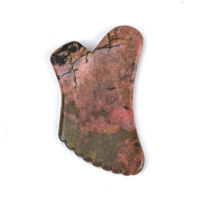 Natürliche Rhodonit Gua Sha Massagetool zur Straffung der Haut und Förderung der Gesichtsschönheit