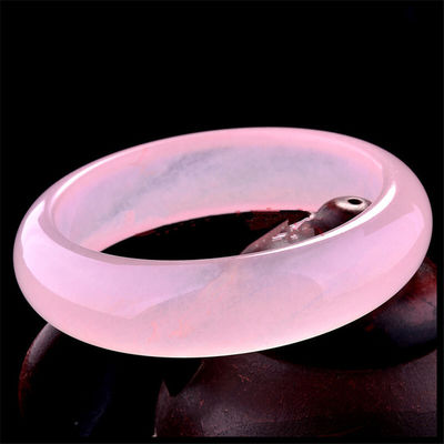 Kunst Sammlerfarbenes Pink Hibiskus Armband Naturviolettes Jade Armband A-Grad Jade Schmuck Armband Frauen