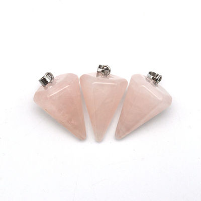 Naturkristall-Rosenquarz-Schaukel für Chakra-Ausrichtung und Reiki-Heilung