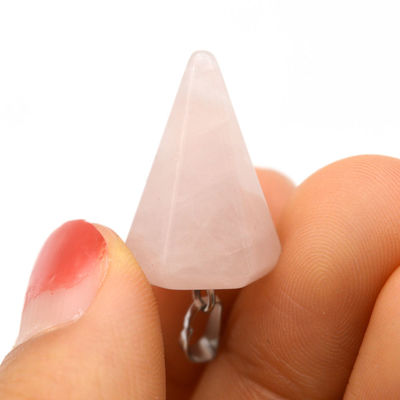 Naturkristall-Rosenquarz-Schaukel für Chakra-Ausrichtung und Reiki-Heilung