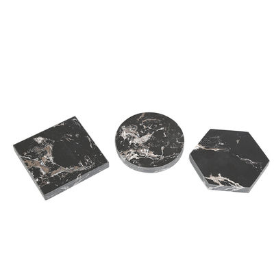 Regional Feature Marmor Natur rund Quadrat Hexagon Weißes Becher Mat Kaffee-Tee-Coasters für Trinkmatten Pads Home Küche