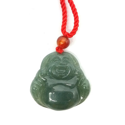 Regionale Besonderheit Polster Jadeit Jade Buddha Anhänger Halskette mit Zertifikat
