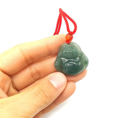 Regionale Besonderheit Polster Jadeit Jade Buddha Anhänger Halskette mit Zertifikat