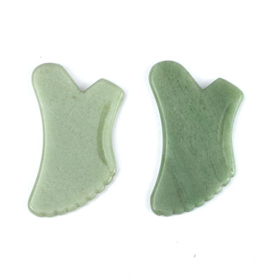 Grüner Aventurin Guasha Gua Sha Gesichtsmittelmodus Nr. abkgs-038 Für eine effektive Lymphdrainage und Hautpflege
