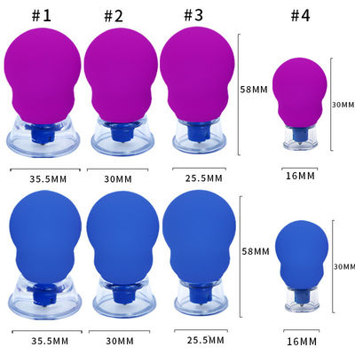 Blau/Pink Silikon Magnet Vakuum-Cupping-Set Vakuum Hijama Cupping Therapy Set Negativdruck-Cupping-Kit 20 Stück
