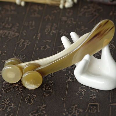 Yak Horn Gua Sha Board Bull Horn Körpermassager Hautpflege-Roller für den Ganzkörpermassagebereich