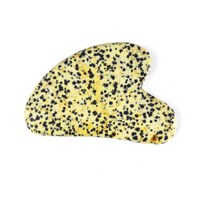 Customized Logo Availabled 2024 Trending Herz geformte Dalmatiner Stein Guasha Massagetool für Körper-Gesundheitsmassage