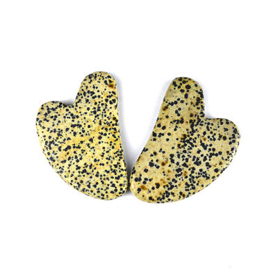 Customized Logo Availabled 2024 Trending Herz geformte Dalmatiner Stein Guasha Massagetool für Körper-Gesundheitsmassage