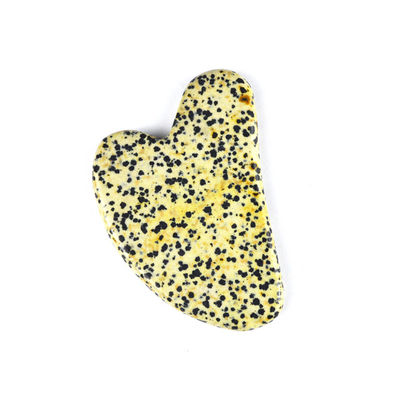 Customized Logo Availabled 2024 Trending Herz geformte Dalmatiner Stein Guasha Massagetool für Körper-Gesundheitsmassage