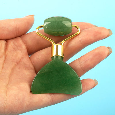 Mini Rose Quarz Jade Roller Augen Hautpflege Gua Sha Board Multifunktionales Gesichtsschönheitsgerät innerhalb von 90 Zeichen