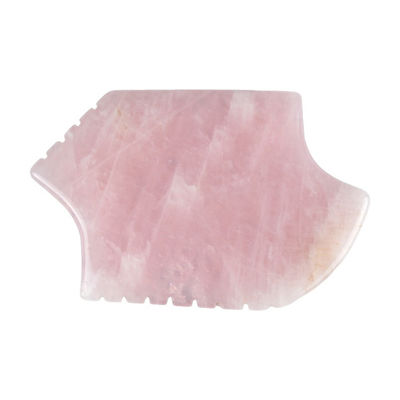 2024 Rose Quarz Gua Sha Massagegerät mit Zähnen Natürliche Kristallhaut Schönheitsmassager Gesichtslifting Anti-Aging Rosa Logo