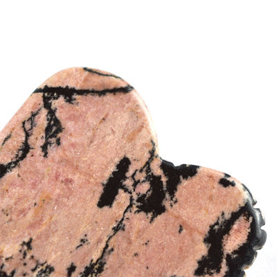 Körpermassage Ausrüstung Natur Rhodonit Stein Gua Sha Schablone für Gesichtsschönheit und Tiefe Gewebe Massage