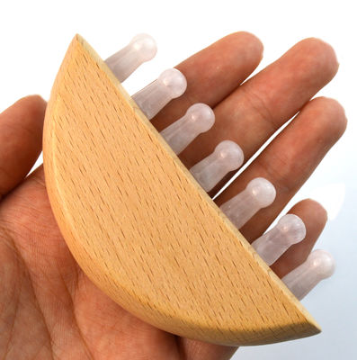 Holz Rose Quarz Jade Guasha Haare Meridian Massage Kamm Kopfhaut Gua Sha Massager Haare Massage Kamm mit Gua Sha Funktion