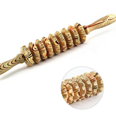 OEM ODM 38*5,5cm Holz Bauchmassage Roller Körpermassage Jade Roller