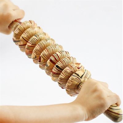 OEM ODM 38*5,5cm Holz Bauchmassage Roller Körpermassage Jade Roller