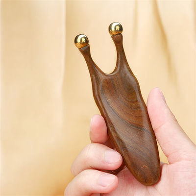 Reines Kupfer Sandelholz Gua Sha Massagetool zur Stimulation von Gesichts- und Augenakupunkten