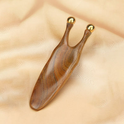 Reines Kupfer Sandelholz Gua Sha Massagetool zur Stimulation von Gesichts- und Augenakupunkten