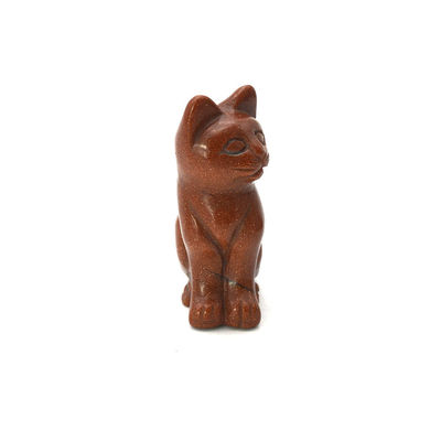 Gemstone Feng Shui-Stil Handgeschnitzte Agat Katzenfigur für Tierheilung und Dekoration