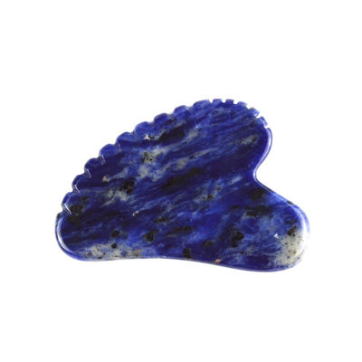 Gesichtslifting-Werkzeug Herzform Natur Sodalite Gua Sha Stein für Selbstpflege und Körperentspannung