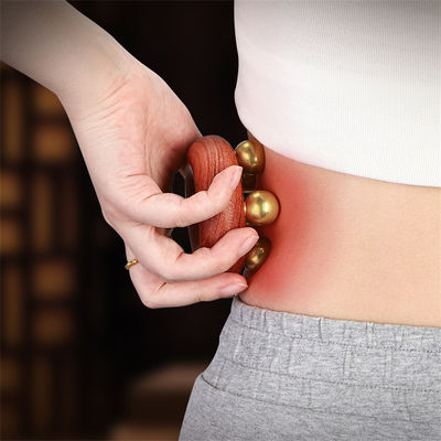 Gua Sha Funktion Handbuch Kupfer Bauchmassager Buche Körper Meridian Massage Bürste für Taille Haut Straffen und Formen