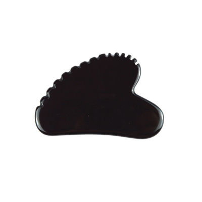 Natürliche Herzform Obsidian Gua Sha Massage Schabenwerkzeug mit Zähnen Gesichtsschönheitsmassager Haut Spa Werkzeug für Hautpflege