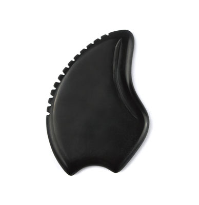 Verfügbares Herzform Gua Sha Massagetool aus natürlichem schwarzem Bian Stein für Spa-Meditation