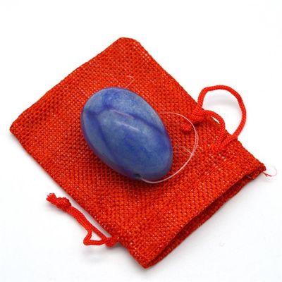 Blaue Aventurin Yoni Massage Eier Volkskunst Stil für Frauen Kegel Stärkung Set