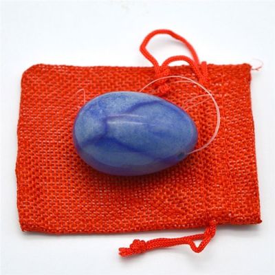 Blaue Aventurin Yoni Massage Eier Volkskunst Stil für Frauen Kegel Stärkung Set