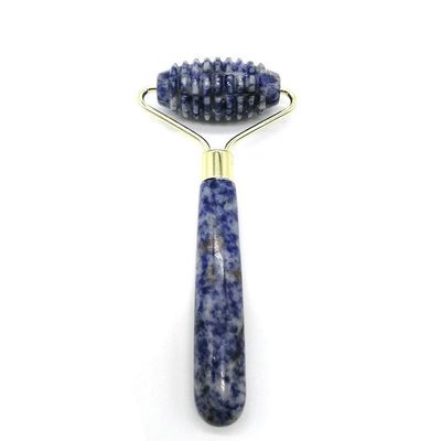 Gesichtsmassage Technologie Polster Naturblau Punktstein Einkopf Spiked Jade Roller Anti-Aging mit Technologie