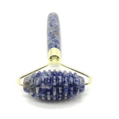 Gesichtsmassage Technologie Polster Naturblau Punktstein Einkopf Spiked Jade Roller Anti-Aging mit Technologie