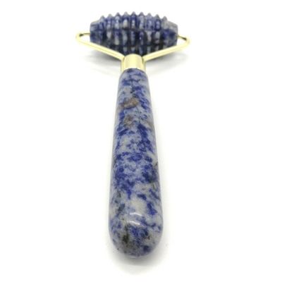 Gesichtsmassage Technologie Polster Naturblau Punktstein Einkopf Spiked Jade Roller Anti-Aging mit Technologie