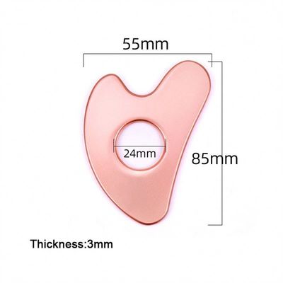Edelstahl Herzförmige Hohl Gua Sha Board Metall Gesichtsschönheitsmittel für Ganzkörpermassage und OEM / ODM