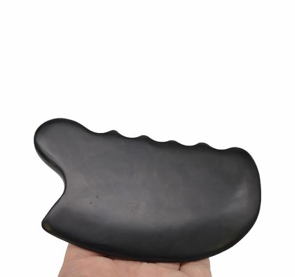 Rein natürlicher schwarzer Bian Stein Gua Sha Brett Massage Gesichts Kosmetik Lift Straffen Haut Ganzkörper Gesichtsmassager
