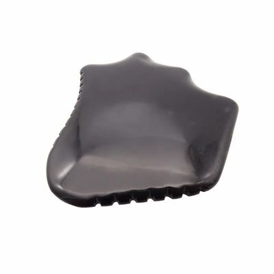 Natürliches Schwarzes Obsidian Gua Sha Board für Hautpflege Schaben Gesichtsmassage Entspannung