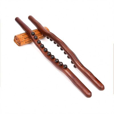 400g/pc Kohlenstoffhaltige Buche Holz Körper Meridian Baggern Massage Stick Holz Gua Sha Schrauben Massage Werkzeug