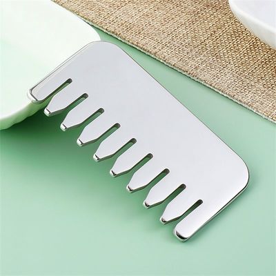 Körpermassage und Kopfhautentspannung 304 Edelstahl Gua Sha Kamm Kopfhautentspannung und Haarwachstum Kopf Gua Sha Massagetool