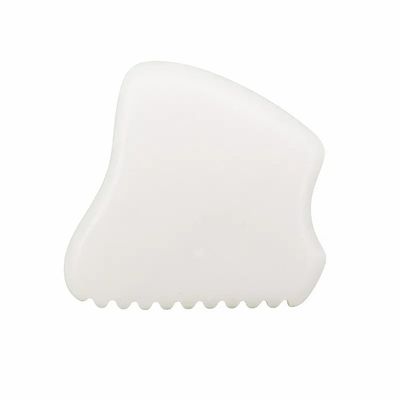 Benutzerdefiniertes Logo 2024 Weißes Jade Gua Sha Werkzeuge für Gesichts- und Nackenmassage Heißer Massager Massager-Modus Nr. abk-2051