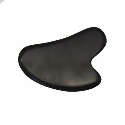 8*6cm Naturschwarzer Bian Stein Herzensform Gua Sha Massagetool für Gesichtsmassage und Meditation