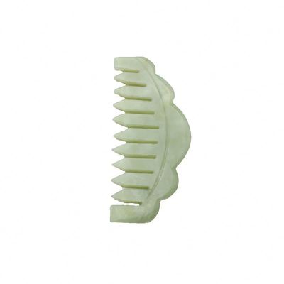 Natürlicher Jade Stein Haar Kamm Kopfhaut Gua Sha Massage Kamm Massager mit Meridian Clearing Eigenschaften Bild perfekt