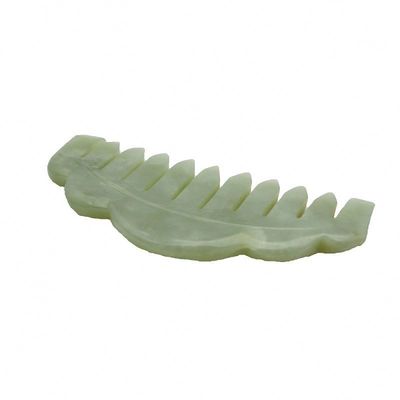 Natürlicher Jade Stein Haar Kamm Kopfhaut Gua Sha Massage Kamm Massager mit Meridian Clearing Eigenschaften Bild perfekt