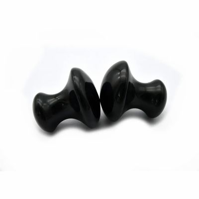 Natürlicher Schwarzer Obsidianpilz Gua Sha Schönheitsmassage Stein für Gesichts-Körperpflege