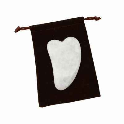 Handgriffiges Gua Sha-Werkzeug aus weißem Jade für effektive Muskelmassage und Schönheitspflege
