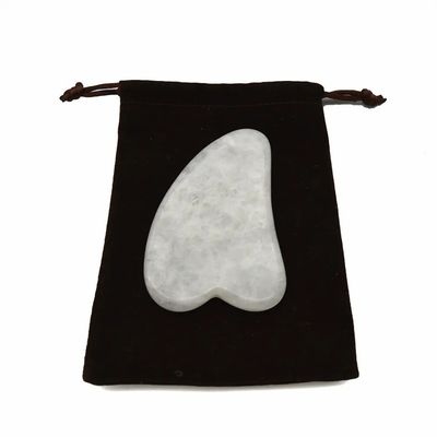 Handgriffiges Gua Sha-Werkzeug aus weißem Jade für effektive Muskelmassage und Schönheitspflege