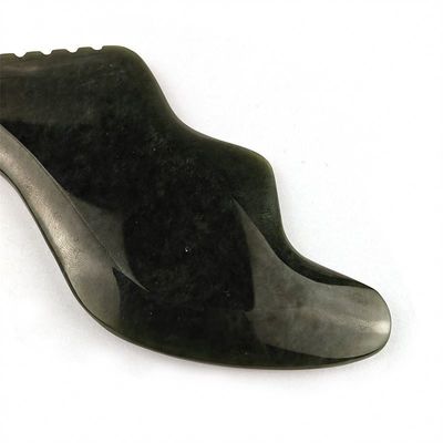 Natürlicher Nephrit Gua Sha Board Gesichtsmassager mit Zertifikat Ja Custom Logo Gesichtsmassagegeräte