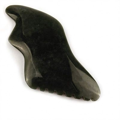 Natürlicher Nephrit Gua Sha Board Gesichtsmassager mit Zertifikat Ja Custom Logo Gesichtsmassagegeräte