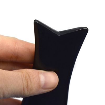 Obsidian-Fisch-Form-Gua Sha-Scraping-Massage-Werkzeuge für benutzerdefiniertes Logo Gesicht und Körper Plug-in Stromquelle