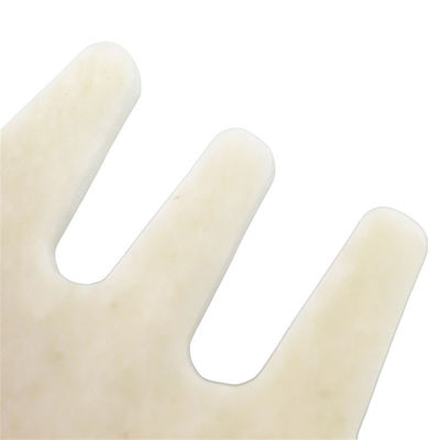 Kopf-Spa-Massager Chinesisch natürliches Weiß Xiuyan Jade Gua Sha Schrauben Kamm für 2024 Trending Massagetools