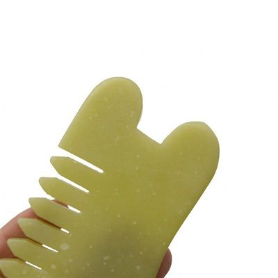 Körperpflege Massage Natur Xiu Yan Jade Stein Schaben Guasha Kamm Haar Gesichtskopf Gua Sha Bürste Werkzeuge für den Kopf